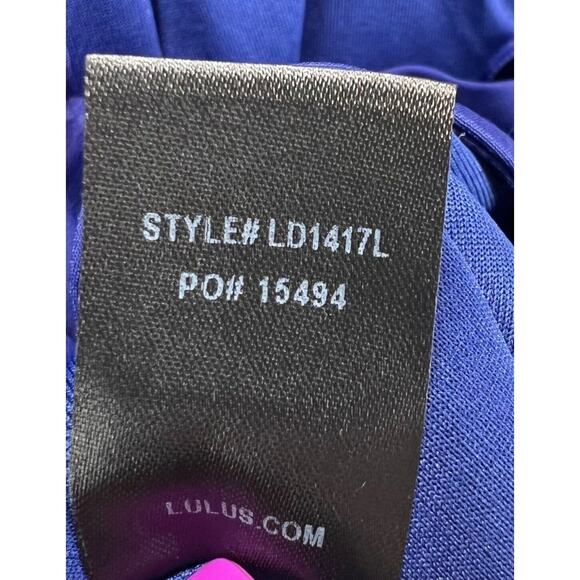 Lulus Play On Curves Dress Women S Blue Backless Fit Flare Skater Feminine Party - Picture 13 of 14